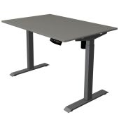 Sitz-Steh-Schreibtisch Move 1, elektrisch höhenverstellbar, 74-123cm (H), 120x80cm (BxT), rechteckig, graphit / anthrazit