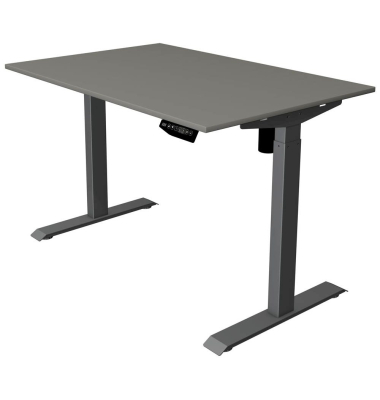 Sitz-Steh-Schreibtisch Move 1, elektrisch höhenverstellbar, 74-123cm (H), 120x80cm (BxT), rechteckig, graphit / anthrazit