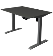Sitz-Steh-Schreibtisch Move 1, elektrisch höhenverstellbar, 74-123cm (H), 120x80cm (BxT), rechteckig, anthrazit / anthrazit
