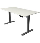 Sitz-Steh-Schreibtisch Move 1, elektrisch höhenverstellbar, 74-123cm (H), 160x80cm (BxT), rechteckig, weiß / anthrazit
