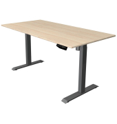 Sitz-Steh-Schreibtisch Move 1, elektrisch höhenverstellbar, 74-123cm (H), 160x80cm (BxT), rechteckig, ahorn / anthrazit