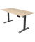 Sitz-Steh-Schreibtisch Move 1, elektrisch höhenverstellbar, 74-123cm (H), 160x80cm (BxT), rechteckig, ahorn / anthrazit