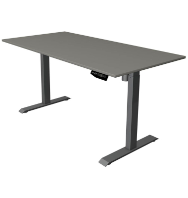 Sitz-Steh-Schreibtisch Move 1, elektrisch höhenverstellbar, 74-123cm (H), 160x80cm (BxT), rechteckig, graphit / anthrazit