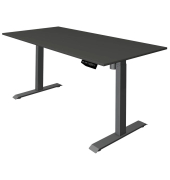Sitz-Steh-Schreibtisch Move 1, elektrisch höhenverstellbar, 74-123cm (H), 160x80cm (BxT), rechteckig, anthrazit / anthrazit