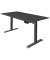 Sitz-Steh-Schreibtisch Move 1, elektrisch höhenverstellbar, 74-123cm (H), 160x80cm (BxT), rechteckig, anthrazit / anthrazit