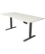 Sitz-Steh-Schreibtisch Move 1, elektrisch höhenverstellbar, 74-123cm (H), 180x80cm (BxT), rechteckig, weiß / anthrazit