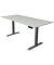 Sitz-Steh-Schreibtisch Move 1, elektrisch höhenverstellbar, 74-123cm (H), 180x80cm (BxT), rechteckig, lichtgrau / anthrazit