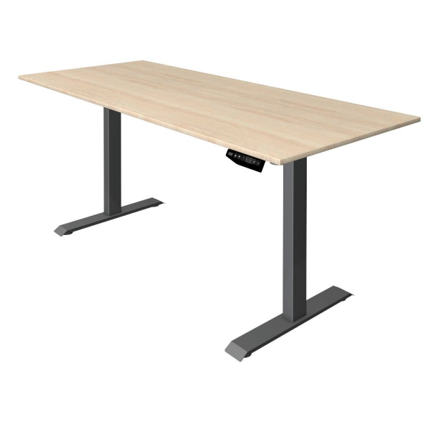 4044917440203 - Sitz-Steh-Schreibtisch Move 1 10182050 elektrisch höhenverstellbar 74-123cm (H) 180cmx80cm (BxT) rechteckig ahorn   anthrazi