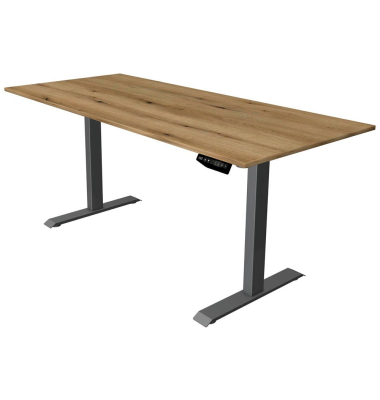 Sitz-Steh-Schreibtisch Move 1, elektrisch höhenverstellbar, 74-123cm (H), 180x80cm (BxT), rechteckig, eiche / anthrazit