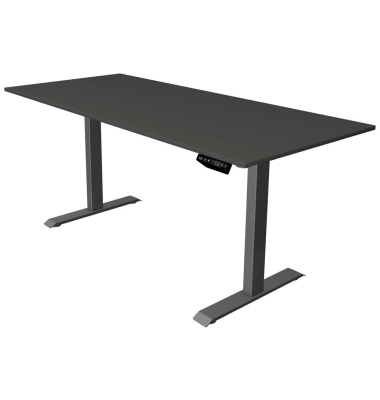 Sitz-Steh-Schreibtisch Move 1, elektrisch höhenverstellbar, 74-123cm (H), 180x80cm (BxT), rechteckig, anthrazit / anthrazit