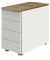 Standcontainer 12419955 Move, wei&szlig;/Eiche, 4 Schubladen, Spanplatte, melaminbeschichtet, abschlie&szlig;bar