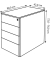 Move Standcontainer weiß, eiche 4 Auszüge
