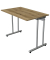 Schreibtisch Smart office, 75cm (H), 100x60cm (BxT), rechteckig, eiche / silber