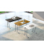 Schreibtisch Smart office, 75cm (H), 100x60cm (BxT), rechteckig, eiche / silber