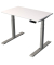Sitz-Steh-Schreibtisch Smart office, elektrisch höhenverstellbar, 63-127cm (H), 100x60cm (BxT), rechteckig, weiß / silber