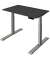 Sitz-Steh-Schreibtisch Smart office, elektrisch höhenverstellbar, 63-127cm (H), 100x60cm (BxT), rechteckig, anthrazit / silber