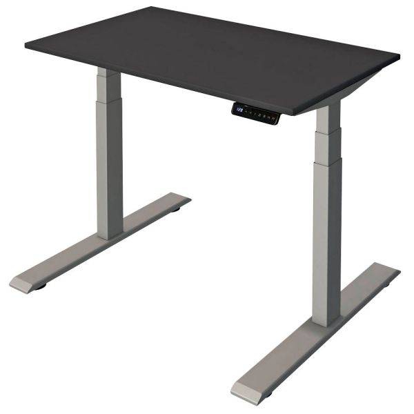 4044917441156 - Sitz-Steh-Schreibtisch Smart office 10188713 elektrisch höhenverstellbar 63-127cm (H) 100cmx60cm (BxT) rechteckig anthrazit 