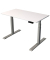 Sitz-Steh-Schreibtisch Smart office, elektrisch höhenverstellbar, 63-127cm (H), 120x65cm (BxT), rechteckig, weiß / silber