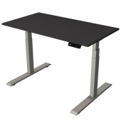 Sitz-Steh-Schreibtisch Smart office, elektrisch höhenverstellbar, 63-127cm (H), 120x65cm (BxT), rechteckig, anthrazit / silber