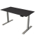 Sitz-Steh-Schreibtisch Smart office, elektrisch höhenverstellbar, 63-127cm (H), 140x70cm (BxT), rechteckig, anthrazit / silber