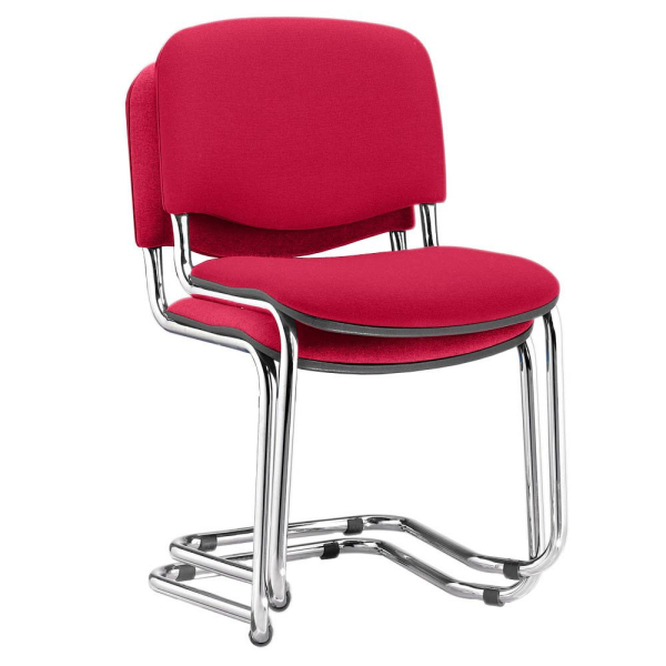 4045513002987 - Besucherstuhl Iso Swing bordeaux   chrom ohne Armlehnen Freischwinger 4045513002987 2 Stück