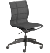 Bürostuhl Einteiliger Strickbezug ermöglicht eine optimale Druckverteilung entlang der Wirbelsäule und Becken, anthrazit / schwa