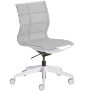 Bürostuhl Einteiliger Strickbezug ermöglicht eine optimale Druckverteilung entlang der Wirbelsäule und Becken, hellgrau / lichtgrau, bis 120kg