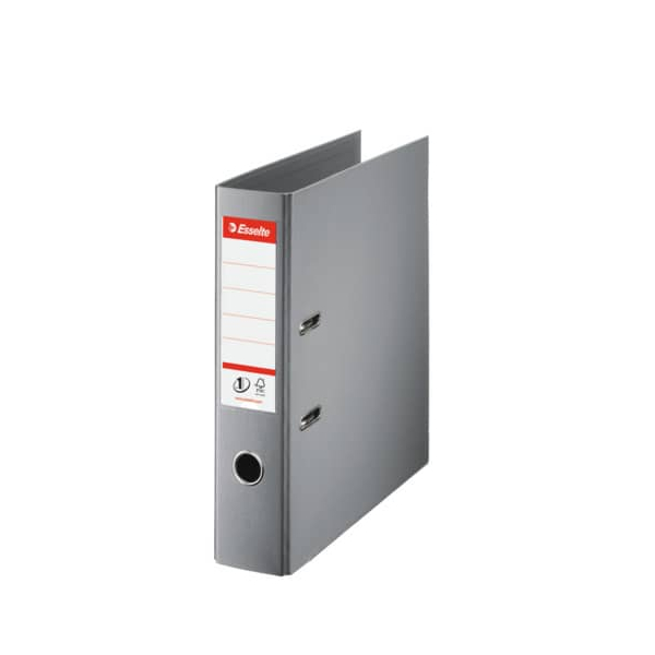 10 Stück Esselte Ordner No.1 811380, A4 75mm breit PP vollfarbig grau 4049793006079 Esselte