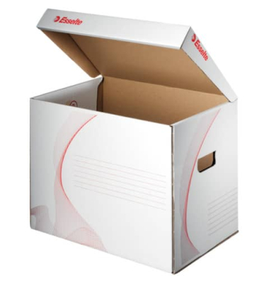 Archivcontainer 128911, A4, weiß, Pappe