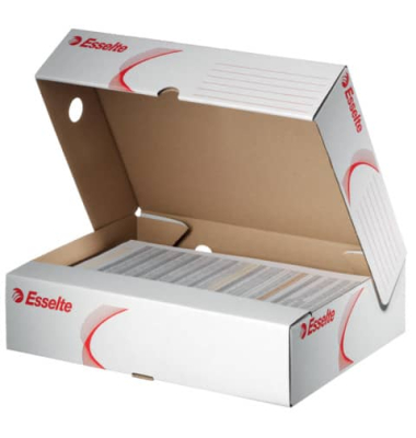 Archivbox 128004, A4, weiß, Pappe