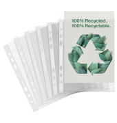 Prospekthüllen Recycle 627495, A5 transparent genarbt, oben offen, 0,07mm