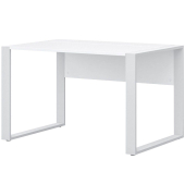 Schreibtisch, 74cm (H), 120x80cm (BxT), rechteckig, weiß / weiß