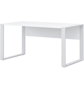 Schreibtisch, 74cm (H), 150x80cm (BxT), rechteckig, weiß / weiß