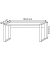 Schreibtisch, 74cm (H), 150x80cm (BxT), rechteckig, beton / weiß
