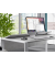 Schreibtisch, 74cm (H), 150x80cm (BxT), rechteckig, beton / weiß