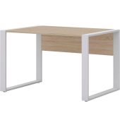Schreibtisch, 74cm (H), 120x80cm (BxT), rechteckig, sonoma-eiche / weiß