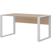 Schreibtisch, 74cm (H), 150x80cm (BxT), rechteckig, sonoma-eiche / weiß