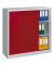 Aktenschrank 2046-00, Stahl abschließbar, 2 OH, 120 x 97,5 x 40 cm, rot/lichtgrau