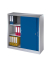 Aktenschrank 2047-00, Stahl abschließbar, 3 OH, 120 x 120 x 40 cm, enzianblau/lichtgrau
