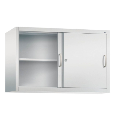 Aktenschrank 2045-00, Stahl abschließbar, 2 OH, 120 x 79 x 40 cm, lichtgrau
