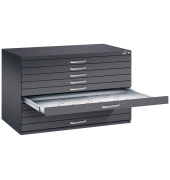 7100 Planschrank schwarz/schwarz 10 Schubladen