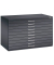 7100 Planschrank schwarz/schwarz 10 Schubladen