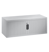 Aufsatzaktenschrank 3263-00, Kunststoff/Stahl abschließbar, 120 x 45 x 42 cm, keine Fachböden, silber