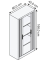 Rollladenschrank silber 3 Fachböden
