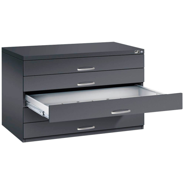 4068192048053 - CP 7100 Planschrank schwarzgrau weißaluminium 5 Schubladen 1100 x 765 x 760 cm 4068192048053 - CP 7100 Planschrank schwarzgrau weißaluminium 5 Schubladen 1100 x 765 x 760 cm