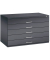 7100 Planschrank schwarz/schwarz 5 Schubladen