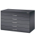 7100 Planschrank schwarz/schwarz 5 Schubladen