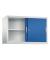 Aktenschrank 2045-00, Stahl abschließbar, 2 OH, 120 x 79 x 40 cm, blau/lichtgrau