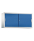 Aktenschrank 2145-00, Stahl abschließbar, 2 OH, 160 x 79 x 40 cm, blau/lichtgrau