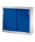 Aktenschrank 2046-00, Stahl abschließbar, 2 OH, 120 x 97,5 x 40 cm, blau/lichtgrau